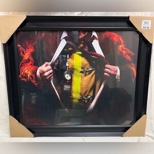 Sexy Firefighter Decorative Framed Picture Art from Kirkland’s.